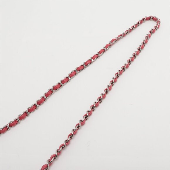 Authentic CHANEL Pink Patent Quilted Single Flap Bag Chain Purse - Picture 5 of 10